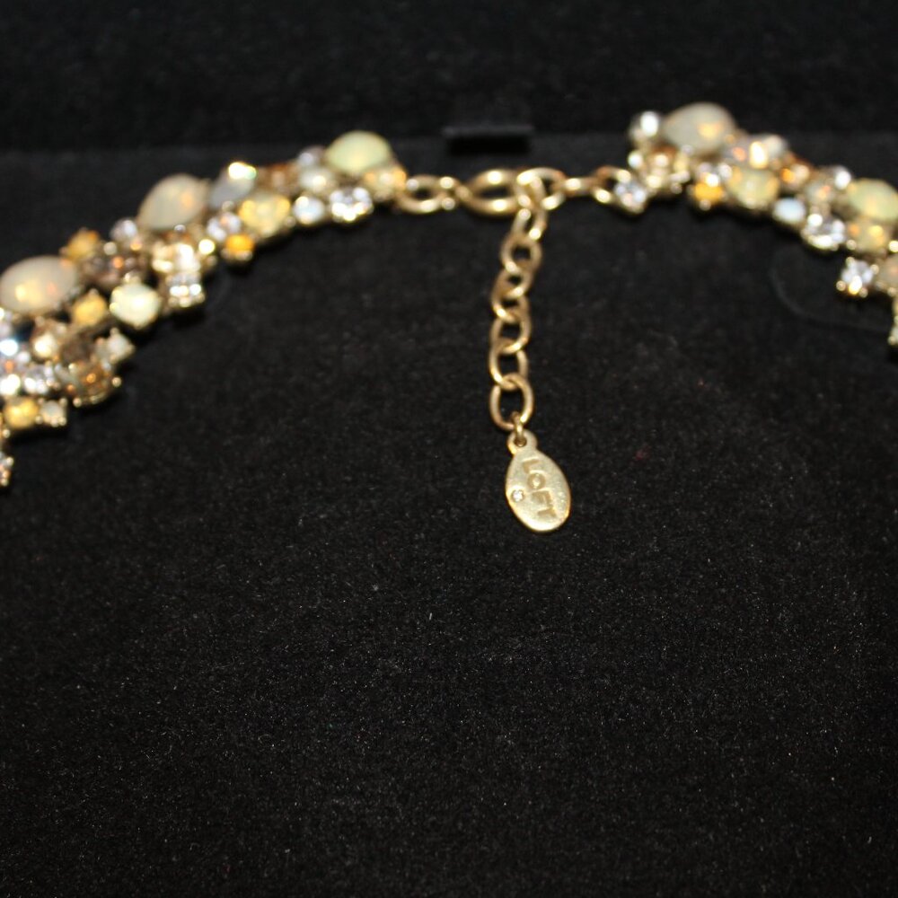 Loft Rhinestone Elegant Sparkly Statement Necklac… - image 3